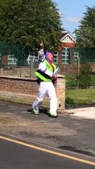 Doncaster postman David Evans delivering the mail in fancy dress