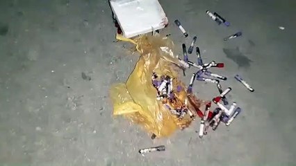 शामली सड़क पर ब्लड के सैंपल मिलने से मचा हड़कंप