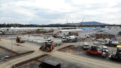Sancaktepe'de yapımı devam eden pandemi hastanesi görüntülendi