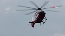 Kalbi duran hastanın yardımına ambulans helikopter yetişti