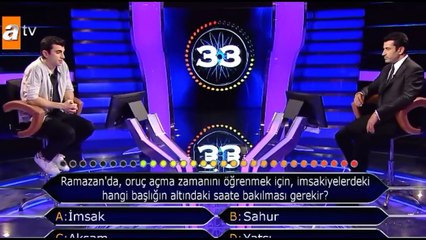 Kim Milyoner Olmak İster oruç sorusu! Bilemeyince olay oldu