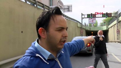 Şişli'de hareketli dakikalar...  Hastaneden kaçtı, yola taş atarken bıçaklandı