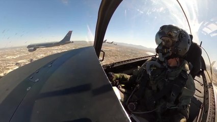 Cockpit view of Luke AFB Flyover