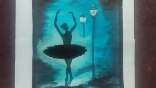 Easy painting ideas _ Water colour painting _ Silhouette painting tutorial _