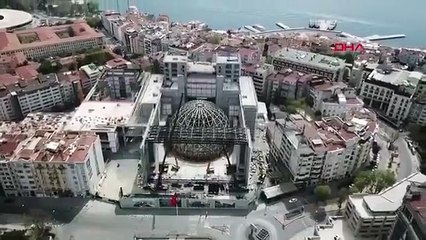 İnşaatı devam eden AKM'nin opera salonu olarak kullanılacak ‘küre'si tamamlandı