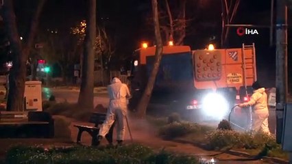 İstanbul’un Lüks Caddesinde Gece Boyu Korona Virüs Temizliği