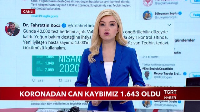 Koronadan Can Kaybımız 1643 Oldu