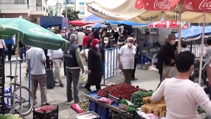 Antalya'da Semt Pazarlarında Kısıtlama Kuyruğu