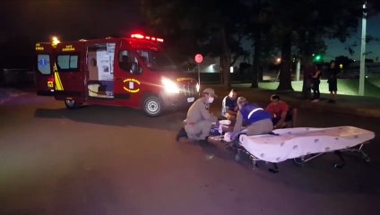 Rapaz sofre fratura na perna após acidente de trânsito perto do Estádio Olímpico