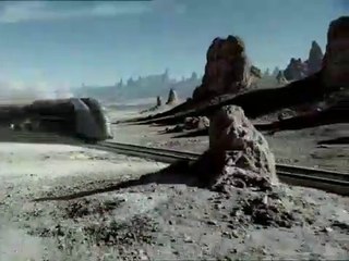 Levi's & Woman on horse jumping over a Train