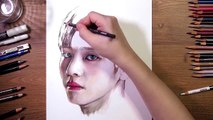 BTS  - V (Tae Hyung) - colored pencil drawing