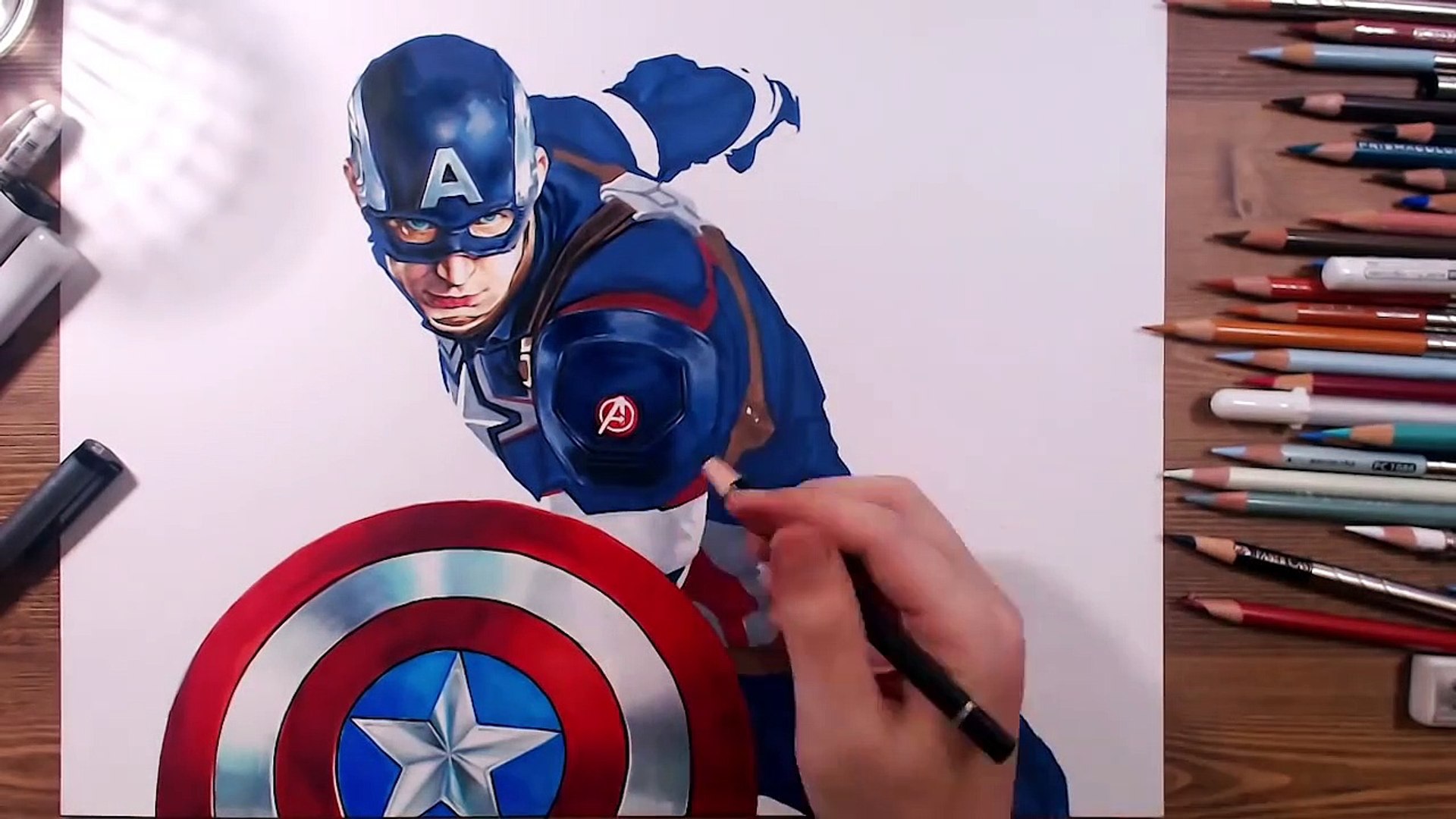 ⁣Captain America (Chris Evans) - Speed drawing
