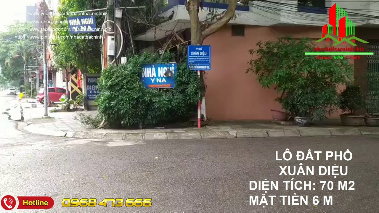 BÁN ĐẤT PHỐ XUÂN DIỆU, PHƯỜNG KINH BẮC, TP BẮC NINH