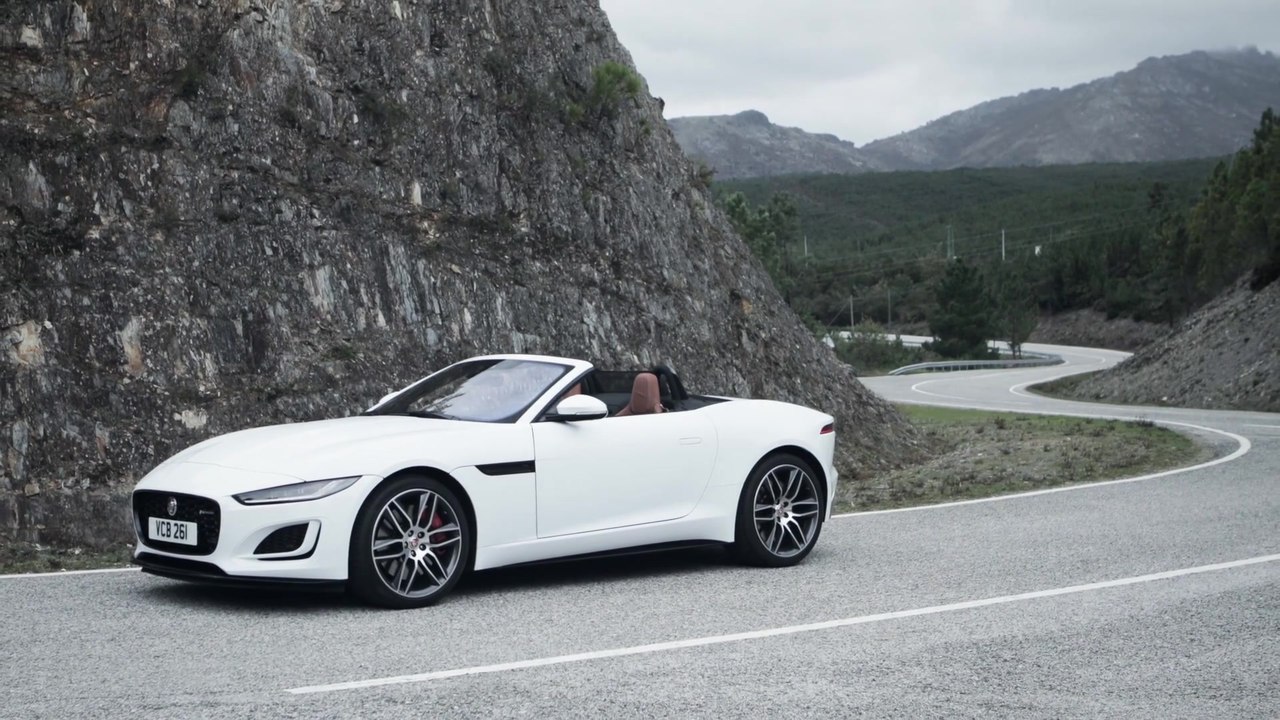 New Jaguar F-TYPE P450 R-Dynamic Convertible Design Preview in Fuji white