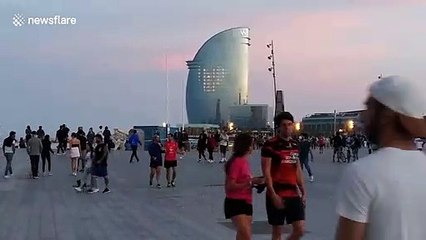 Spaniards take to the streets of Barcelona as lockdown eases