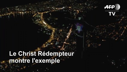 Coronavirus: le Christ Rédempteur de Rio illuminé contre le covid