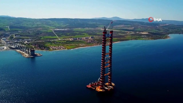 Çanakkale Boğaz Köprüsü’nün Ayakları 250 Metreye Ulaştı