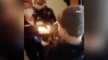 Sağlık çalışanının ikiz çocuklarına polisten sürpriz doğum günü kutlaması