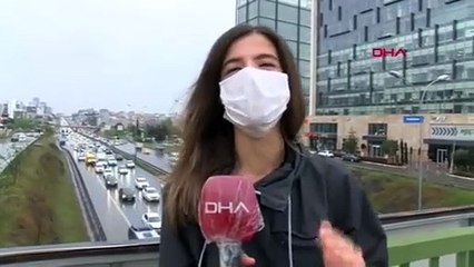 Maltepe D-100 Karayolu'nda trafik yoğunluğu