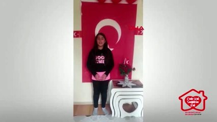 ERZURUM Gamze öğretmenin öğrencilerinden 'Evde kal' klibi