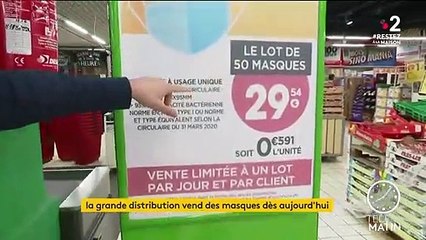 La vente des masques débute dans les supermarchés