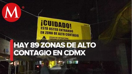 CdMx coloca señalamientos en 89 zonas de alto riesgo por covid-19
