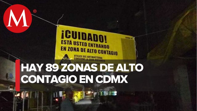 CdMx coloca señalamientos en 89 zonas de alto riesgo por covid-19