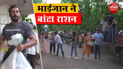 Salman Khan के साथ Lulia Vanturr and Jacqueline  ने जरूरतमंदों में बांटा Ration, Viral हुआ VIDEO