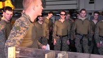 US Marines Hone Fast Rope Techniques and Marksmanship Aboard Amphibious Assault Ship - 16 Apr 2020