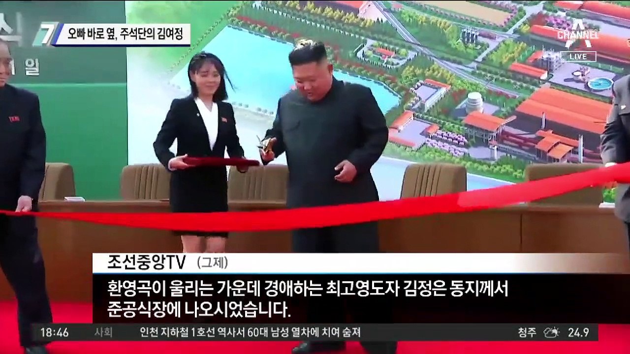 오빠 바로 옆, 주석단의 김여정