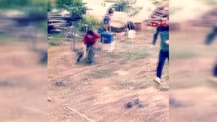 ANTALYA Evde sıkılınca, sebze kasaları ve saksılarla oyun platformu kurdular