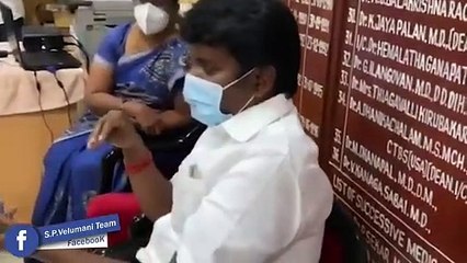 கொரோனா வார்டில் உள்ளவர்களிடம் நலம் விசாரித்த விஜயபாஸ்கர் - வீடியோ