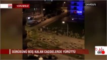 Samsun'da koyun sürüsü, caddeyi kapattı