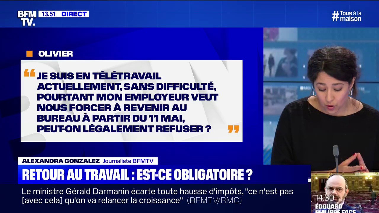 Je fais du télétravail sans difficulté, puis-je refuser de revenir au bureau le 11 mai? BFMTV répond à vos questions