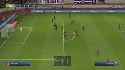 Toulouse FC - PSG sur FIFA 20 : résumé et buts (L1 - 36e journée)