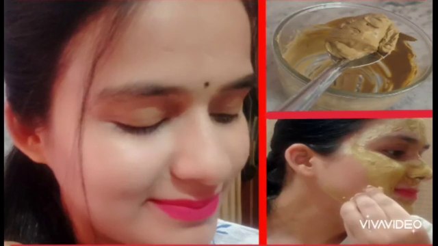(LIVE RESULT) INSTANT WHITENING FACE MASK FOR ALL SKIN TYPE, Multani mitti Face pack for glowing skin, After One Use U see change in your face.