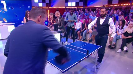 Match de ping pong entre Cyril Hanouna et Benjamin Castaldi