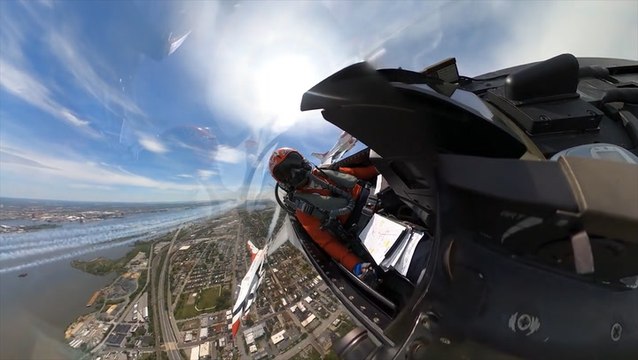 Thunderbirds and Blue Angels perform America Strong flyover