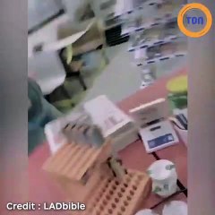 Elle fait un trou dans son masque pour "pouvoir respirer"...