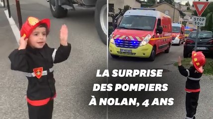 Pendant le confinement, les pompiers ont offert le plus beau des cadeaux à ce petit garçon