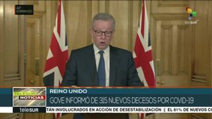 Mueren 315 personas en Reino Unido por Covid-19 en 24 horas