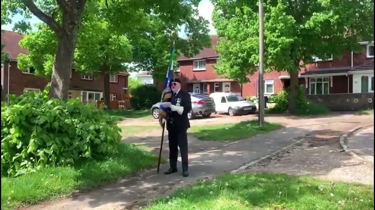 Guy "Tug" Wilson commemorating the anniversary of the sinking of HMS Sheffield