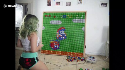 US YouTuber creates stop motion 'Super Mario' game out of hundreds of Rubik's Cubes
