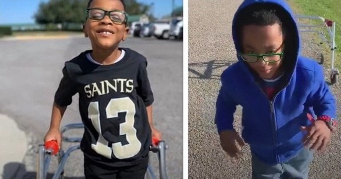 Gravement malade, ce petit garçon marche pour la première fois