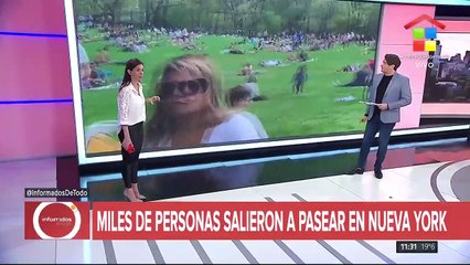 Miles de personas salieron a pasear en Nueva York