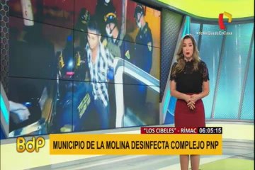 La Molina: municipalidad realiza desinfección en el complejo policial "Los Cibeles"