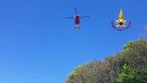 Scandriglia (RI) - Una mucca soccorsa dai Vigili del Fuoco in elicottero (04.05.20)