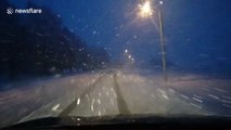 May blizzards blanket roads in northern Sweden