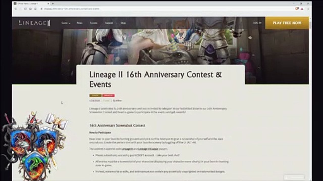 Evento: Lineage II 16th Anniversary Contest & Events - Update Dawn of Heroes