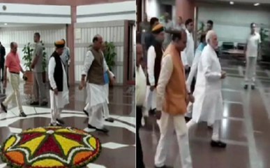 बीजेपी संसदीय दल की बैठक के लिए पहुंचे पीएम मोदी